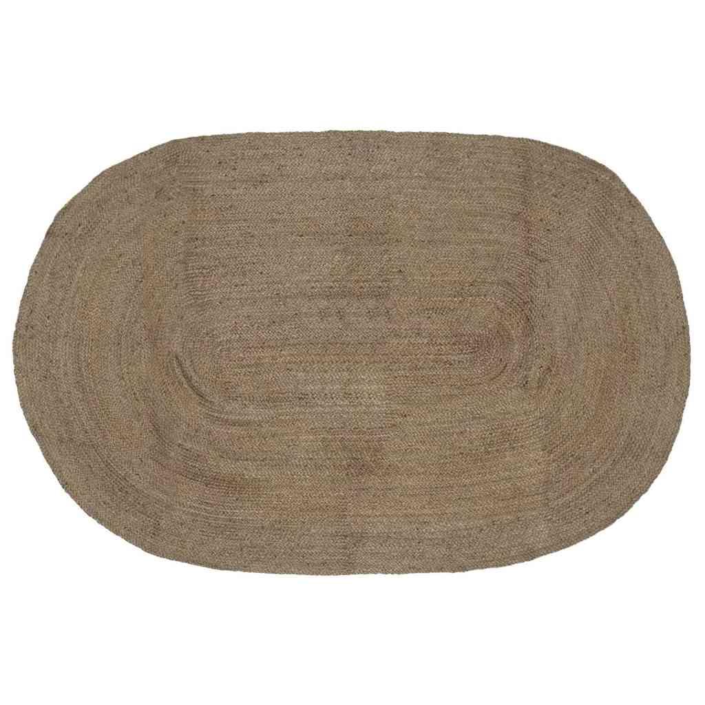 Tæppe Naturlig og sort 300 x 300 cm Jute