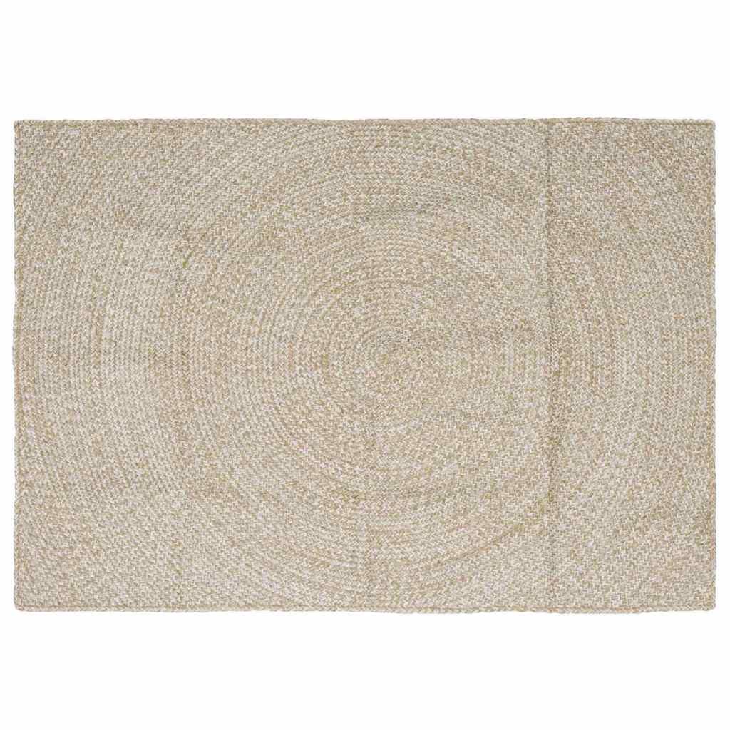 Tæppe Natur og hvid 120 x 170 cm Jute