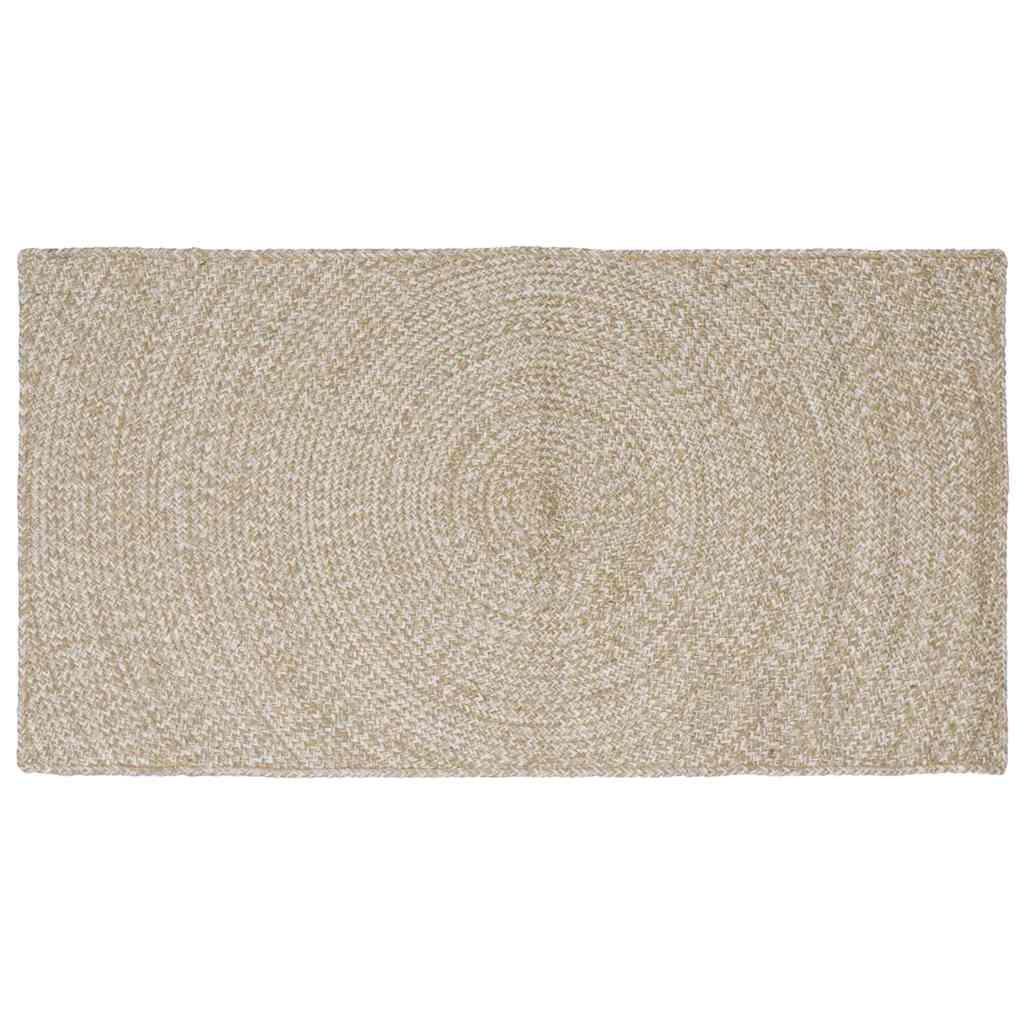 Tæppe Natur og hvid 80 x 150 cm Jute