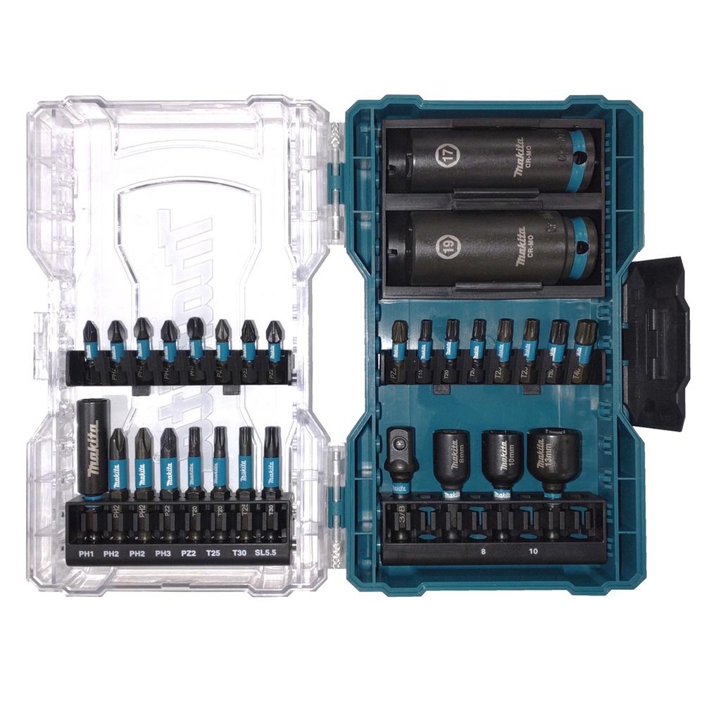Makita E-22903 Impact Black slagtoppe- og bitssæt – 30 dele