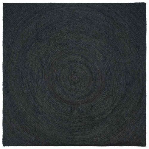 Områdetæppe i jute - mørkegrå 240 × 240 cm