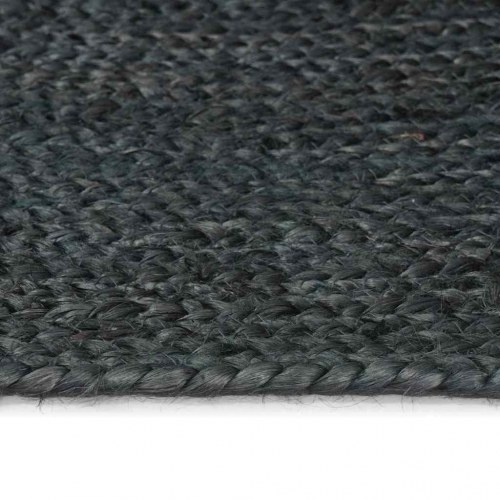 Områdetæppe i jute - mørkegrå 120 × 170 cm