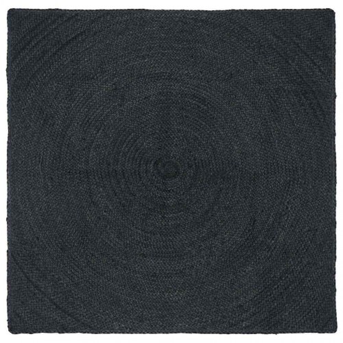 Områdetæppe i jute - mørkegrå 120 × 120 cm