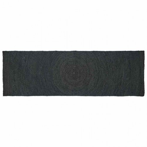 Områdetæppe i jute - mørkegrå 80 × 250 cm