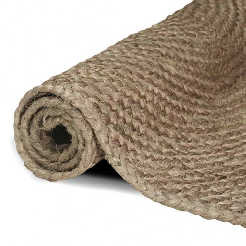 Områdetæppe i jute - grå 120 × 170 cm, håndvævet
