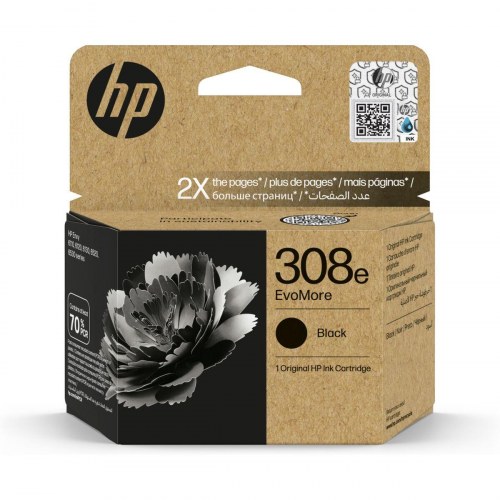 HP 308e EvoMore blækpatron - Sort til 6110/6120/6130/6520/6530