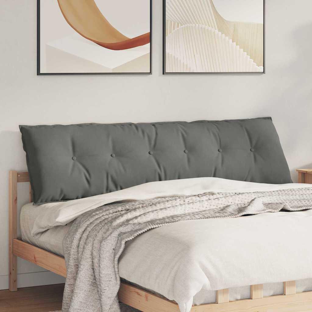 Rygpude Mørkegrå 180 x 50 cm Mikrofiberstof