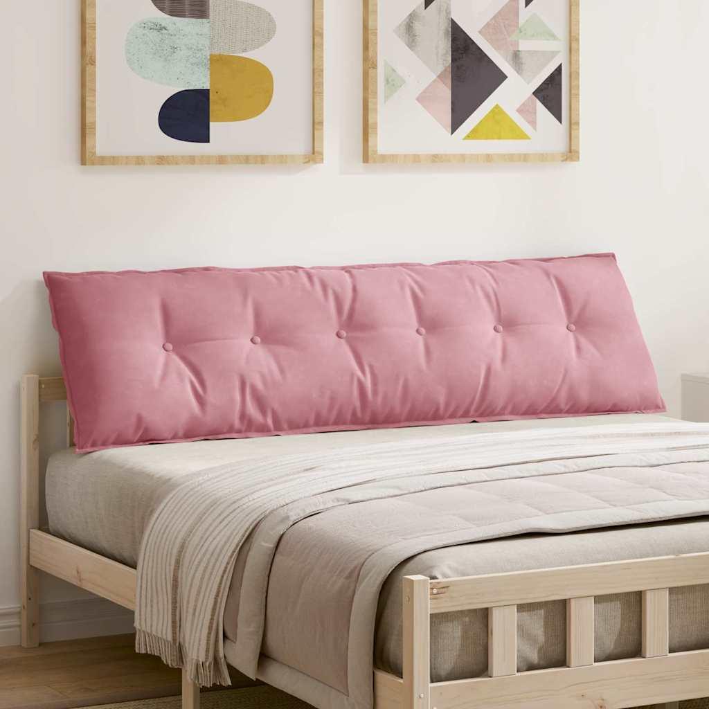 Rygpude Lyserød 180 x 50 cm Velourstof