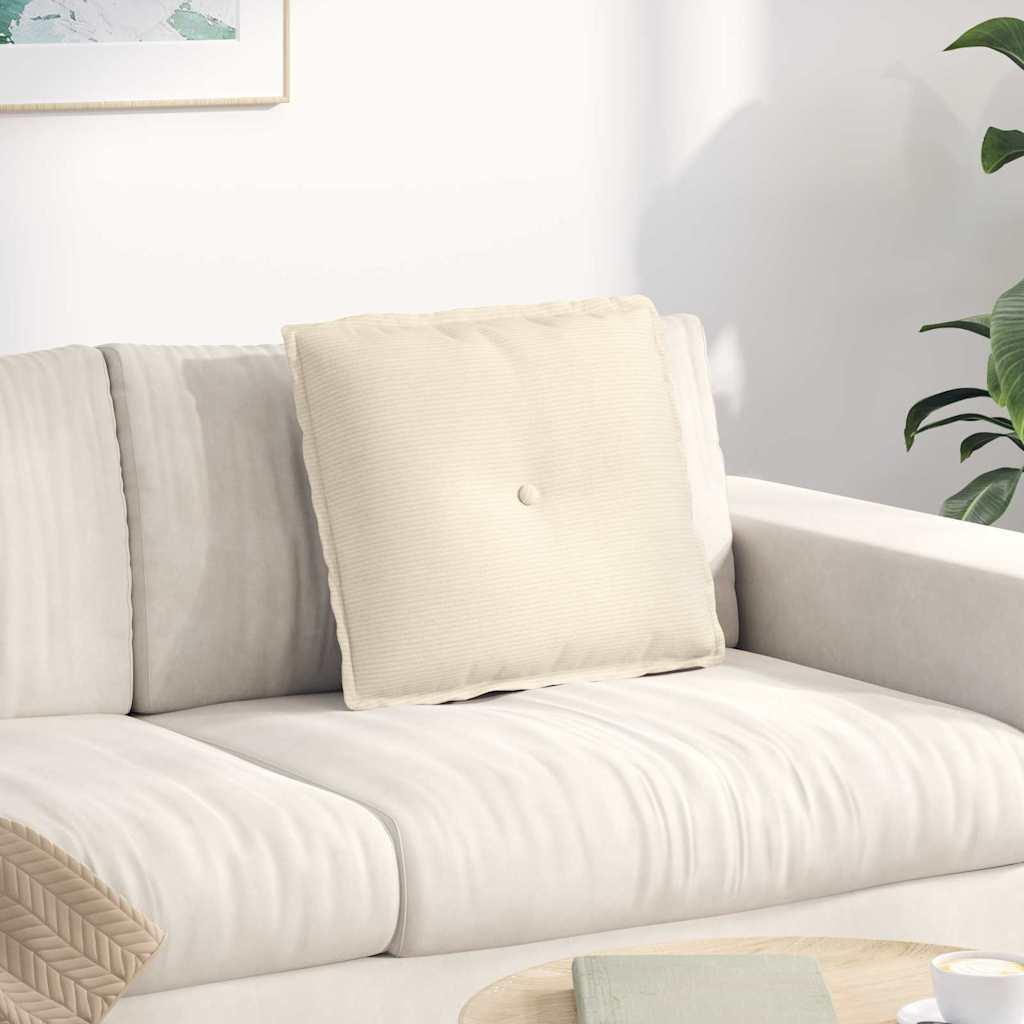 Rygpude Creme 50 x 45 cm Velourstof
