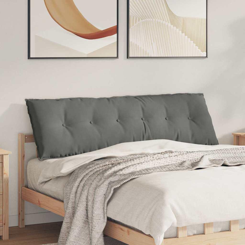 Rygpude Mørkegrå 160 x 50 cm Mikrofiberstof
