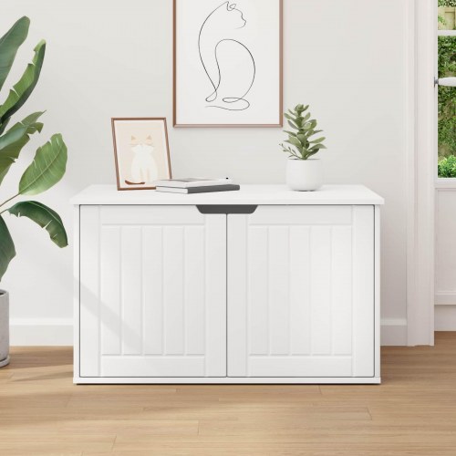 Kat Hus Hvid 85 x 55 x 50 cm Konstrueret træ