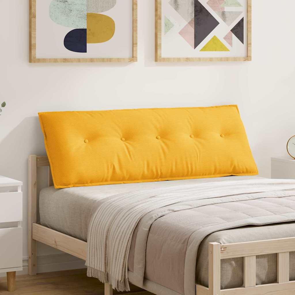 Rygpude Lys Gul 140 x 50 cm Velourstof