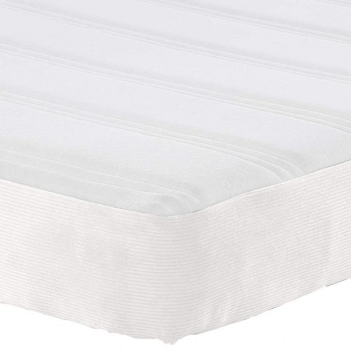 Sengemadras med madras Creme 140 x 190 cm Stof