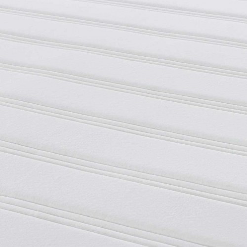 Sengemadras med madras Creme 140 x 190 cm Stof