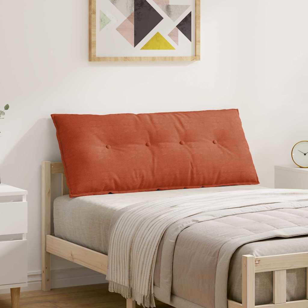 Rygpude Rød orange 120 x 50 cm Velourstof