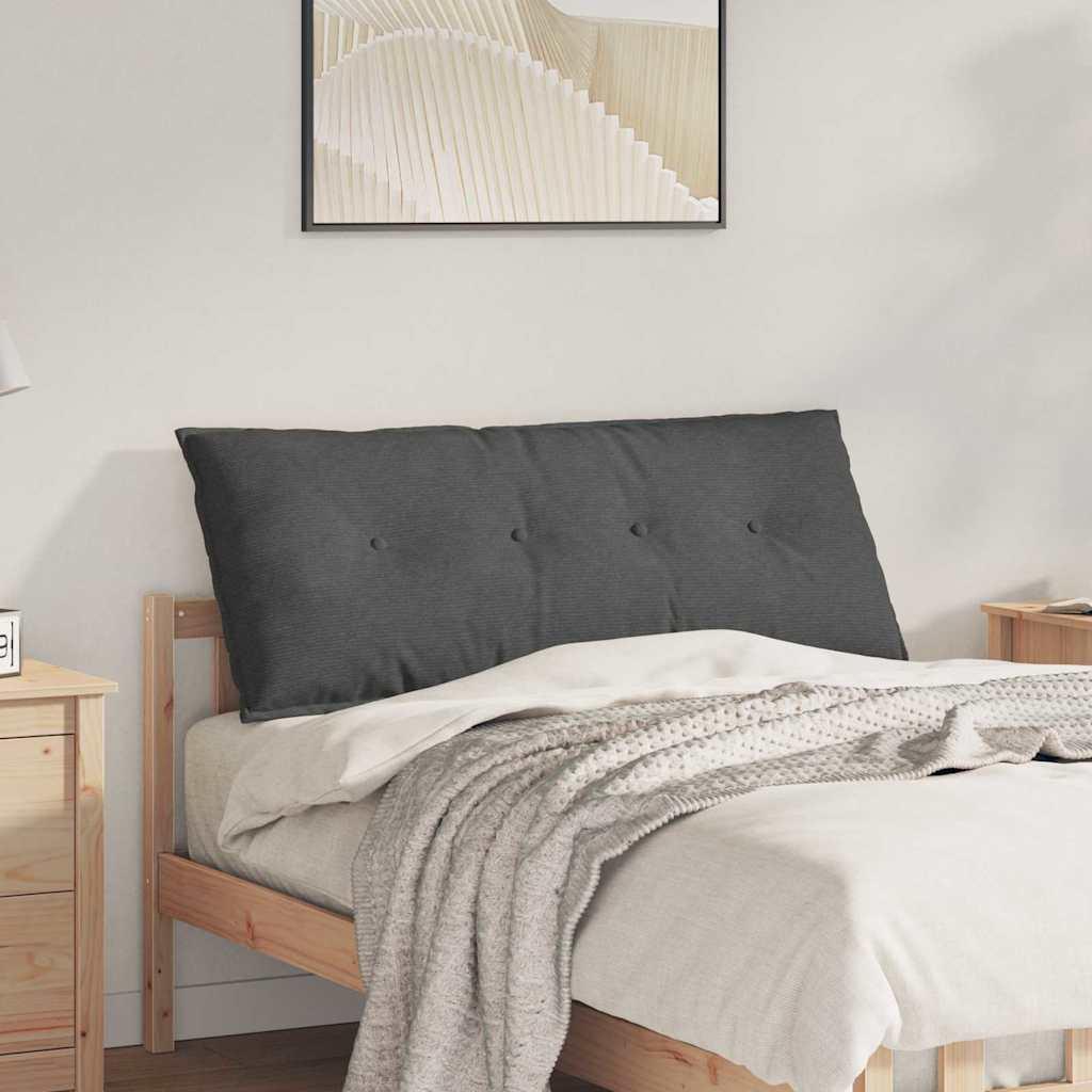 Rygpude Mørkegrå 120 x 50 cm Velourstof