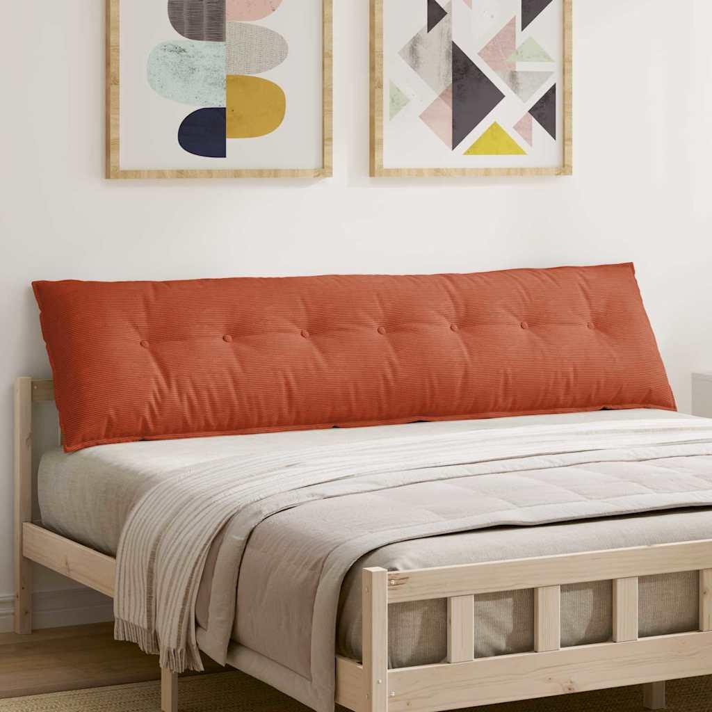 Rygpude Rød orange 200 x 50 cm Velourstof