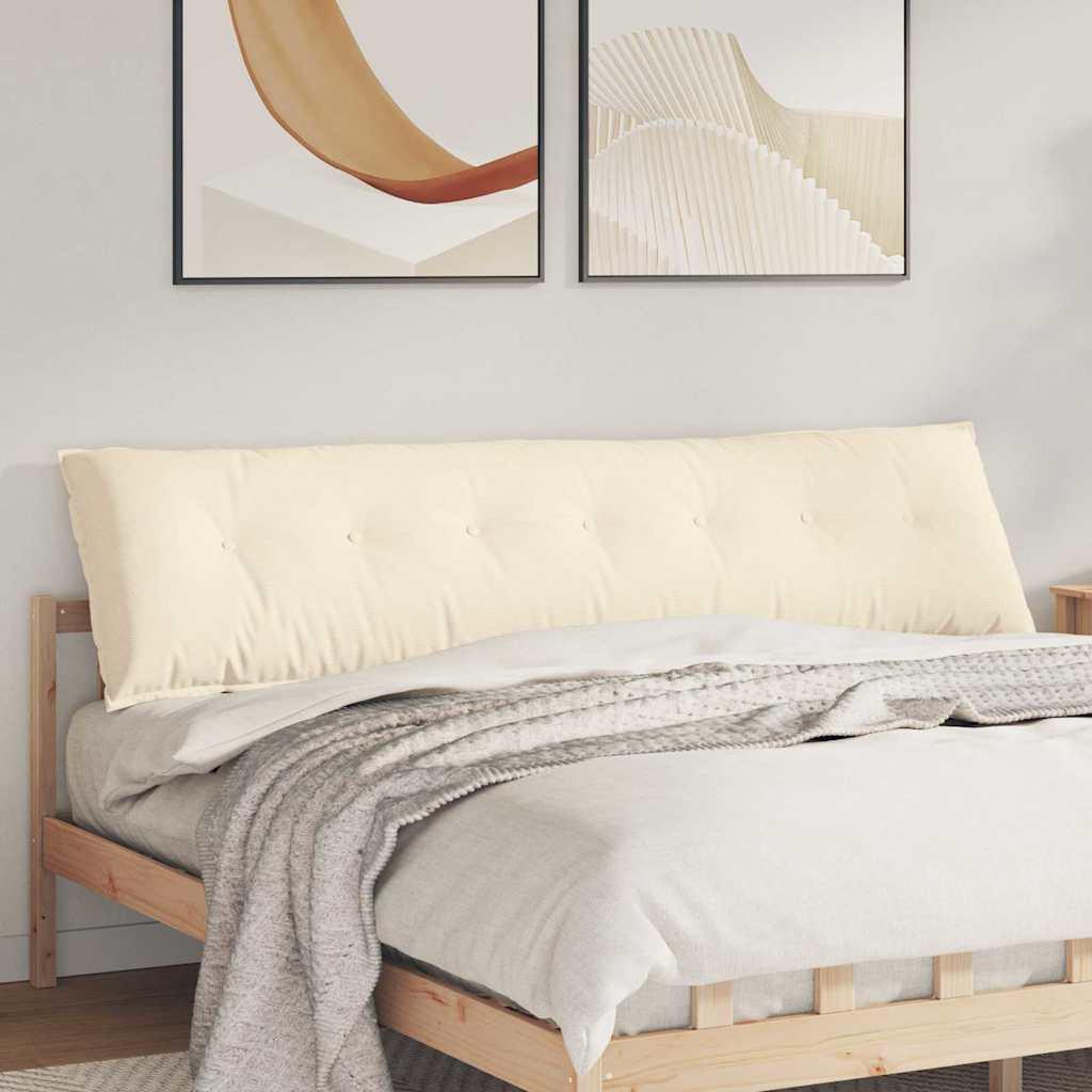 Rygpude Creme 200 x 50 cm Velourstof