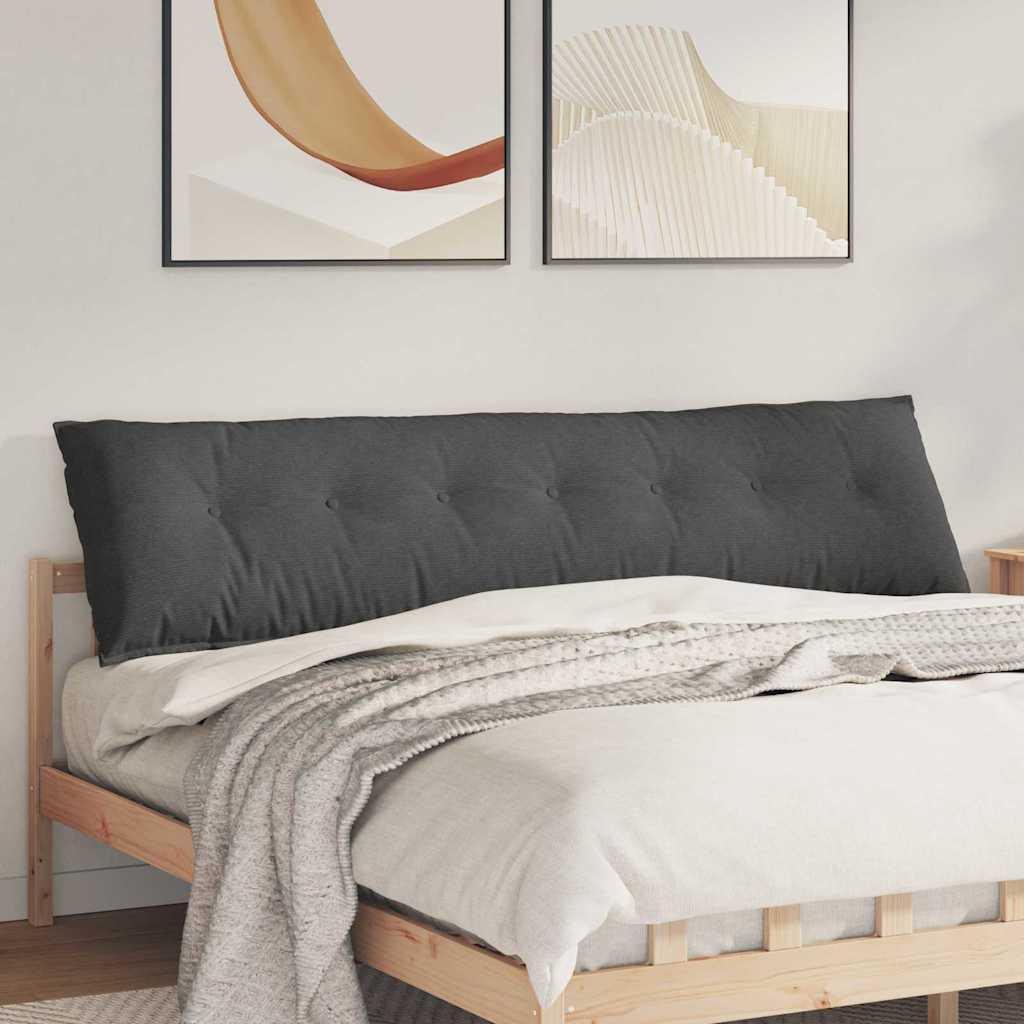 Rygpude Mørkegrå 200 x 50 cm Velourstof