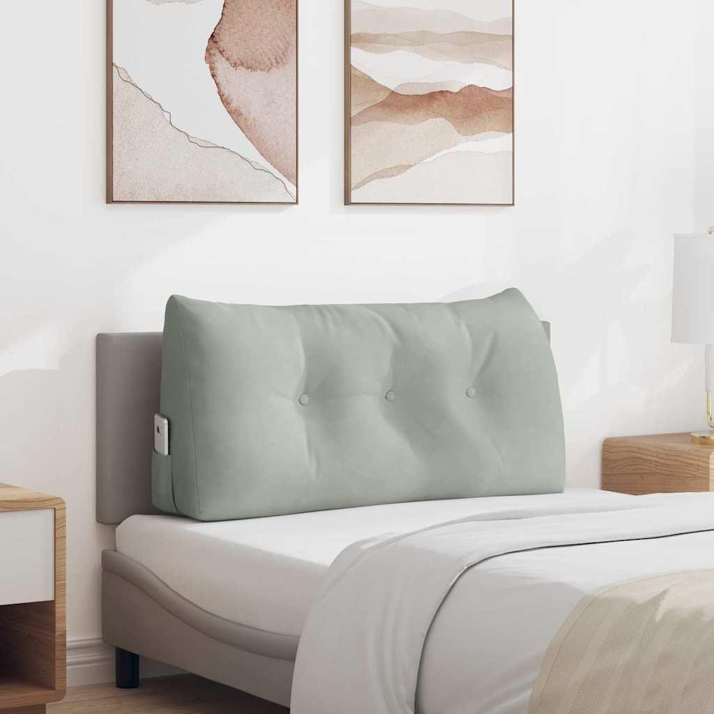 Rygpude Lysegrå 100 x 24 x 50 cm Fløjl
