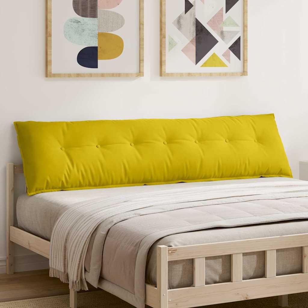 Rygpude Gul 200 x 50 cm Velourstof