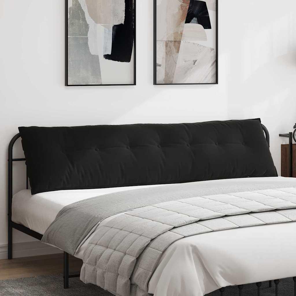 Rygpude Sort 200 x 50 cm Velourstof