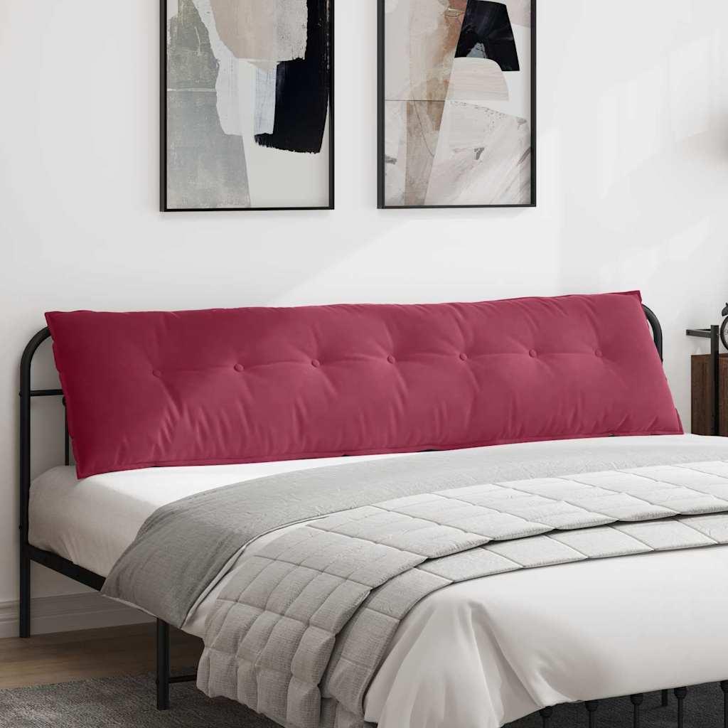 Rygpude Vinrød 200 x 50 cm Velourstof