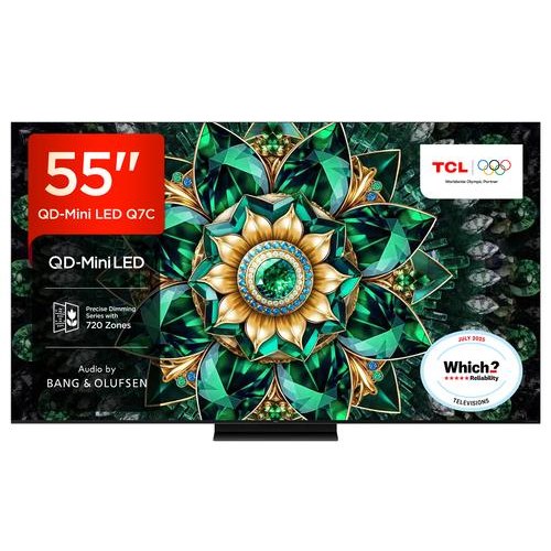 TCL 55Q7C 55" QD‑Mini LED 4K Ultra HD Smart TV – Metallic