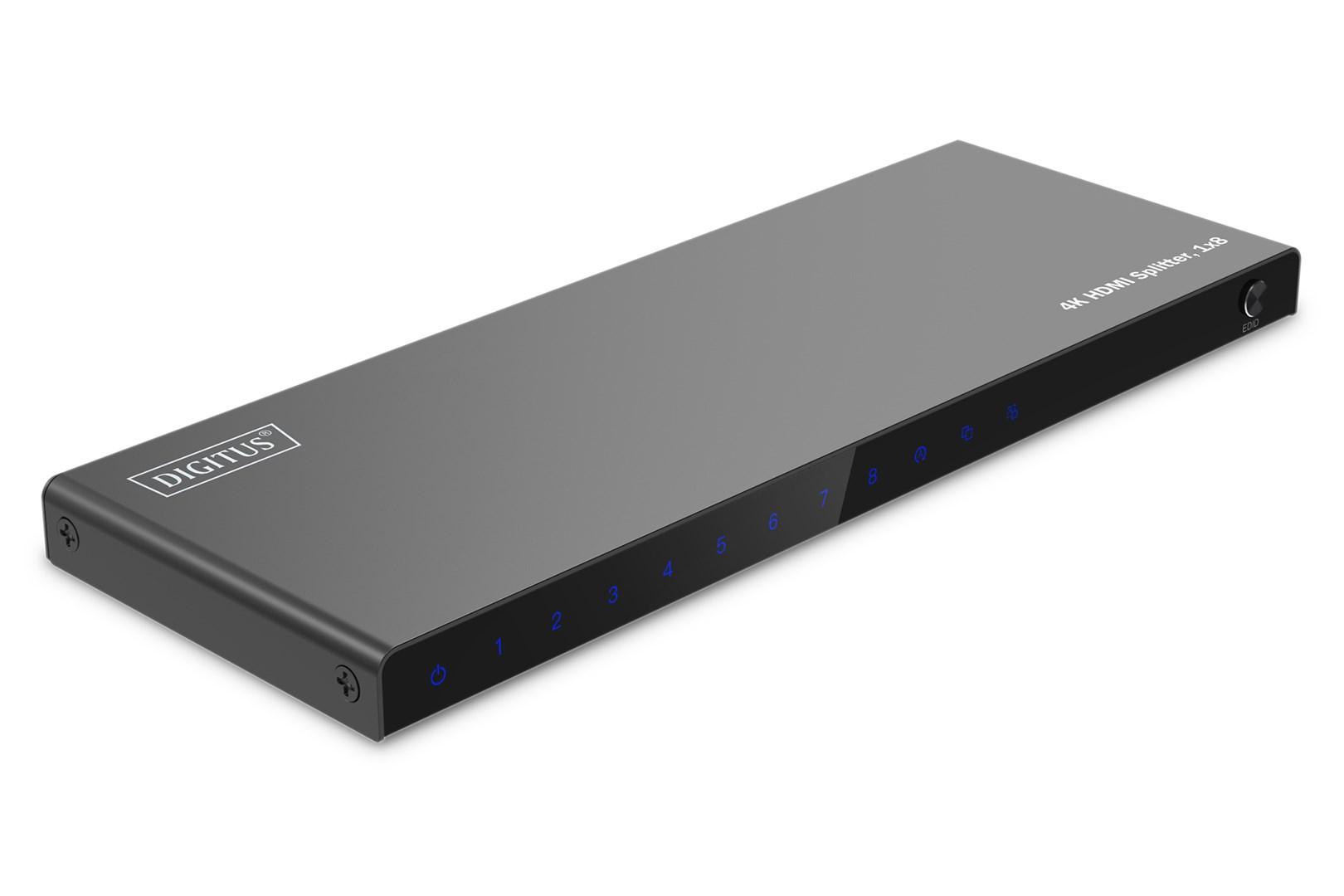 DIGITUS 4K HDMI-splitter 1x8 - 18 Gbit/s, HDCP 2.3 billede