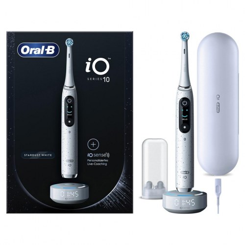 Oral-B iO Series 10 elektrisk tandbørste - hvid (roterende/oscillerende)