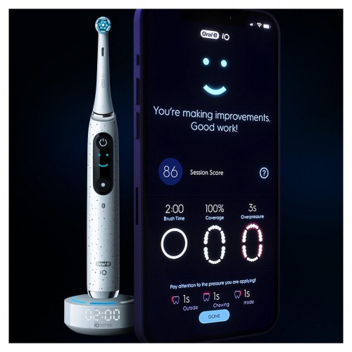 Oral-B iO Series 10 elektrisk tandbørste - hvid (roterende/oscillerende)