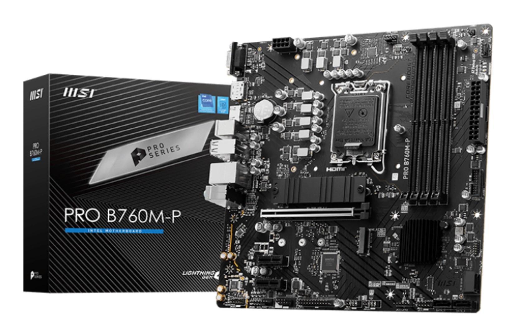 MSI PRO B760M-P - bundkort Intel B760, LGA 1700, micro ATX