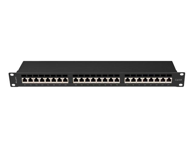 Lanberg PPSA-1024-B patchpanel 1U - 24 porte Cat6a F/UTP billede