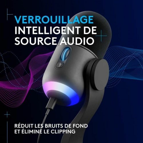 Logitech 988-000569 gaming mikrofon med USB og LIGHTSYNC RGB - Sort