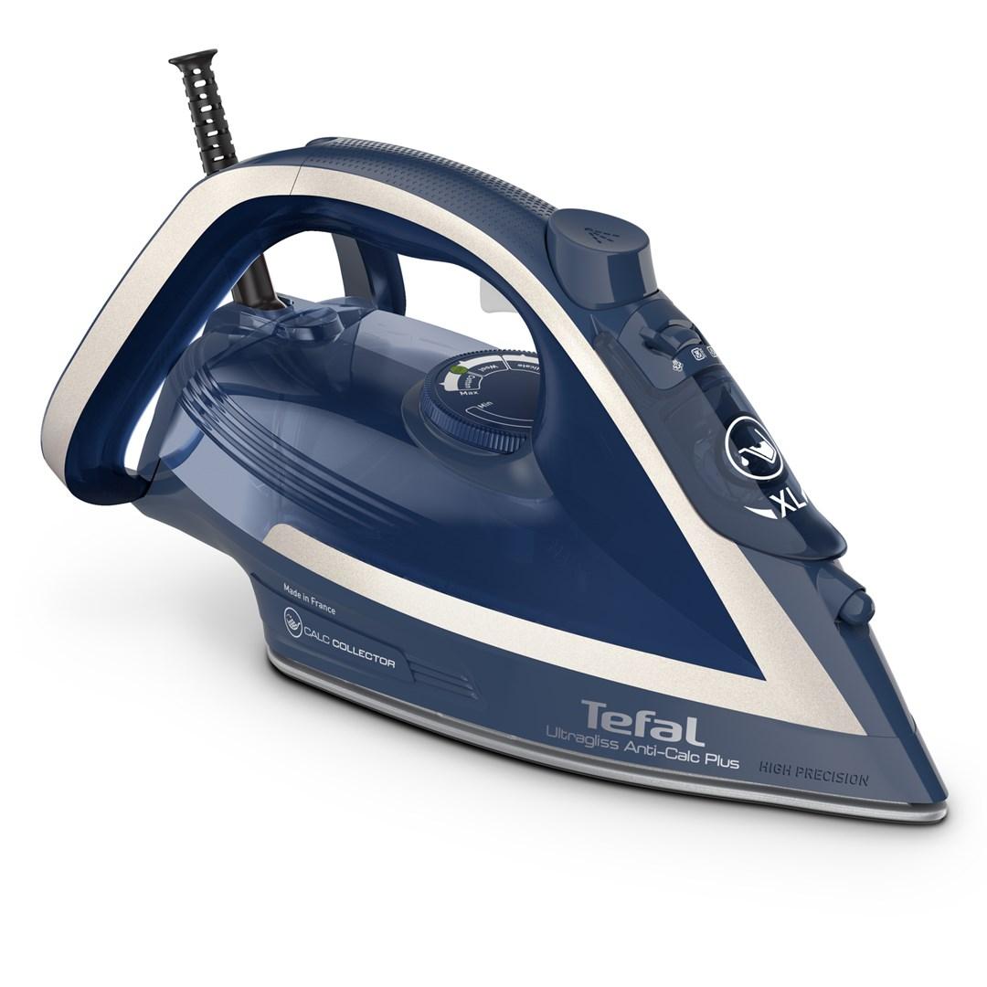 Tefal Ultragliss Anti-Calc Plus FV6830 - dampstrygejern 2.800 W, blå/sølv billede
