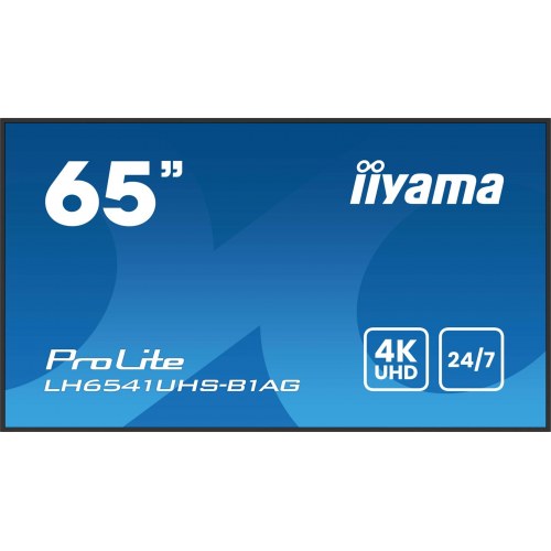 iiyama ProLite LH6541UHS-B1AG 65" 4K signage-skærm - 500 cd/m², 24/7, sort