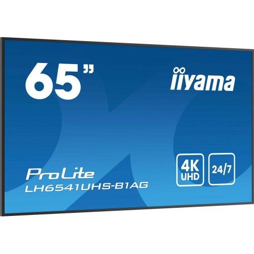 iiyama ProLite LH6541UHS-B1AG 65" 4K signage-skærm - 500 cd/m², 24/7, sort