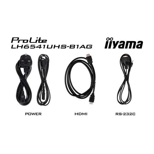 iiyama ProLite LH6541UHS-B1AG 65" 4K signage-skærm - 500 cd/m², 24/7, sort