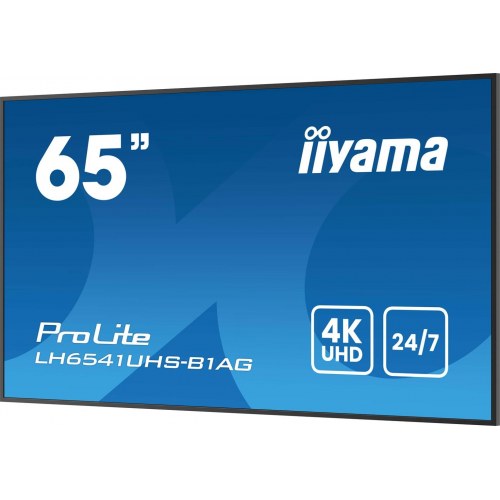 iiyama ProLite LH6541UHS-B1AG 65" 4K signage-skærm - 500 cd/m², 24/7, sort