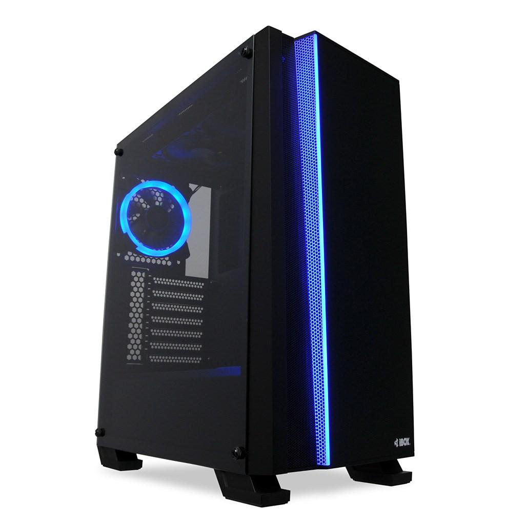iBox Wizard 4 – gaming kabinet med hærdet glas, ATX