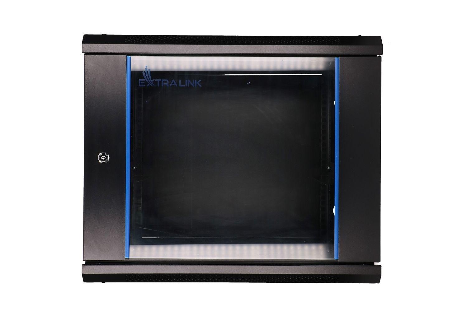 Extralink 9U vægmonteret rackskab 600×450 - sort