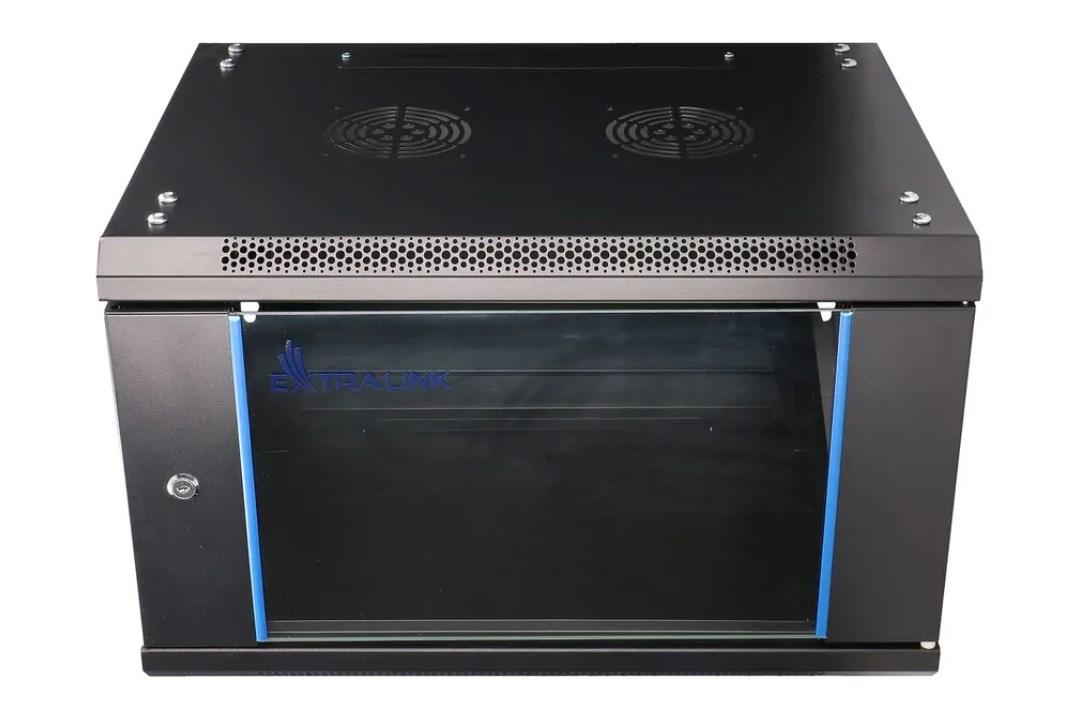 Extralink vægmonteret rackskab 6U - 60×45 cm, sort