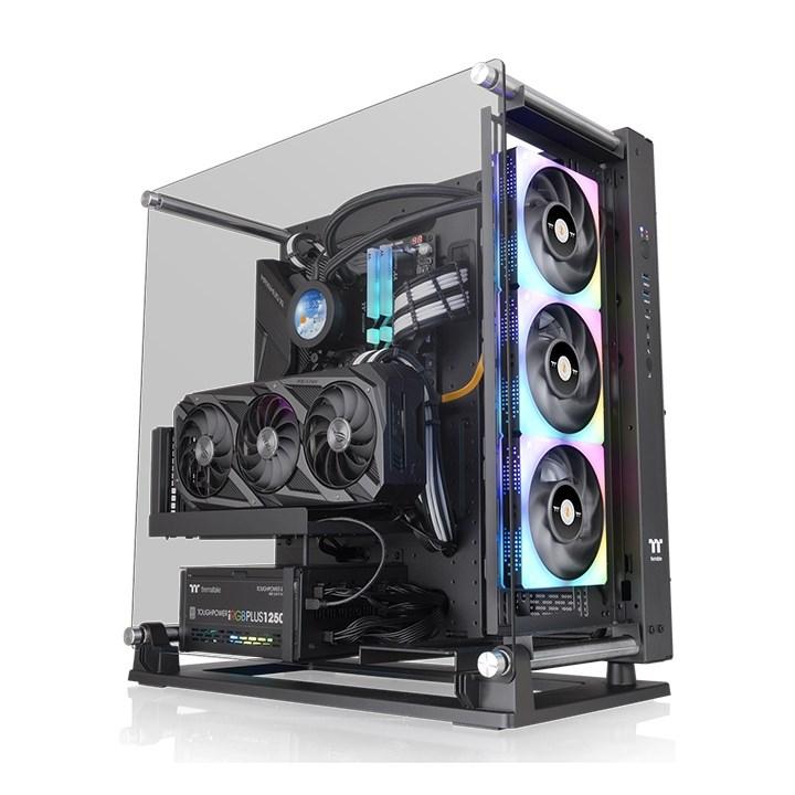 Thermaltake Core P3 TG Pro midi tower - sort PC kabinet med hærdet glas