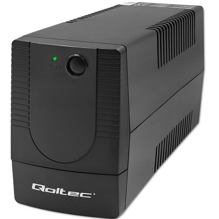 Qoltec 53773 UPS Line-Interactive - 0,85 kVA / 480 W, 1 Schuko-udtag