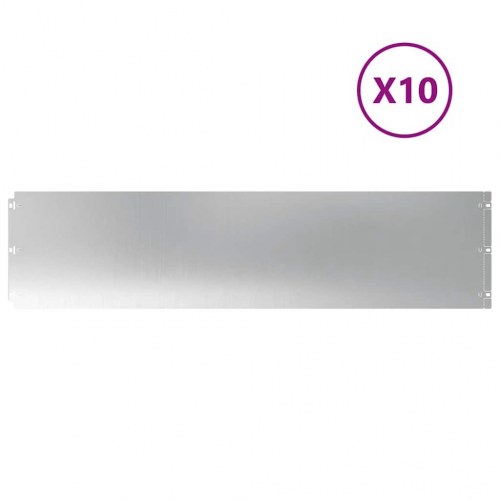 Plænekanter - 10 stk. galvaniseret stål, 25 × 103 cm