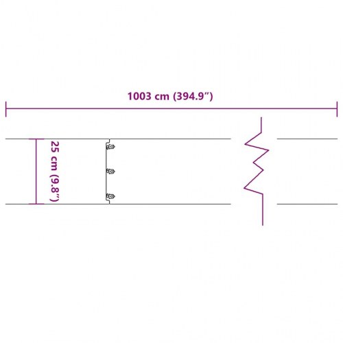 Plænekanter - 10 stk. galvaniseret stål, 25 × 103 cm
