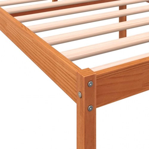 Seniorseng 90×200 cm i massivt fyrretræ - gyldenbrun