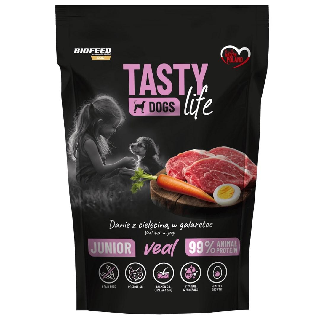 BIOFEED Tasty Dogs Life Junior Kalv – vådfoder til hund – 150 g