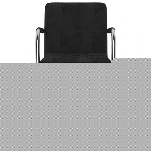 Drejelige spisebordsstole 2 stk. fløjl sort