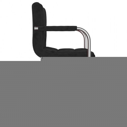 Drejelige spisebordsstole 2 stk. fløjl sort